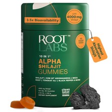 ROOT LABS 10-in-1 Alpha Shilajit Gummies  4000 mg Pure 60 Count Pack of 1 