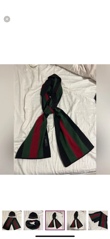 Auténtico sombrero y cicatriz Gucci Web Foto 4 de 4