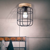 Brilliant Lampe Leuchte Deckenlampe Deckenleuchte Natur Metall Holz 97173/66