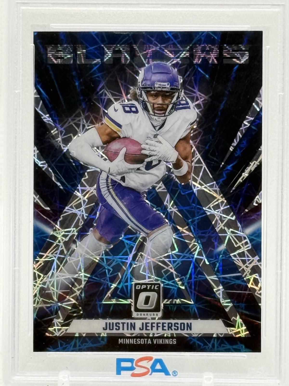 2023 Donruss Optic Blazers Justin Jefferson #11 PSA 10 Case Hit Vikings view 2