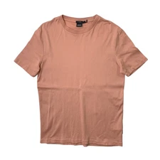 Hugo Boss Shirt Mens L Large Primrose Mercerised Crew Neck Short Sleeve Cotton