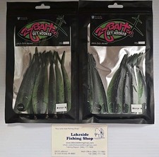 2 PACKS 27 BAIT CO 4" PLASTIC FISHIN LURES DIRTY D GLOW HOT DETROIT RIVER COLOR 