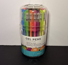 Pen Gear Gel Pens, Assorted Color Neon Bright Sparkles , Md Bold Points, 36 Ct