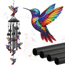 Colorful Hummingbird Wind Chimes for Outdoor ...