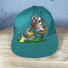 Vintage Winnie The Pooh Hat Adult  Green Disney Back Cap  Pooh  Tigger
