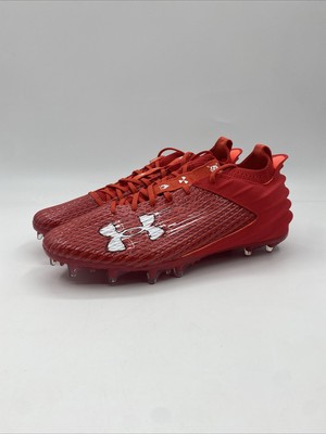 Under Armour UA Blur Smoke 2.0 Red Football Cleats 3026330-600