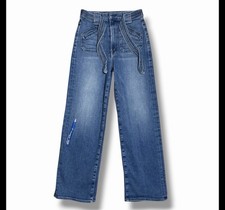 Mother The Tie Patch Rambler Straight Leg High Rise Jeans Hop On Hop Off 26 