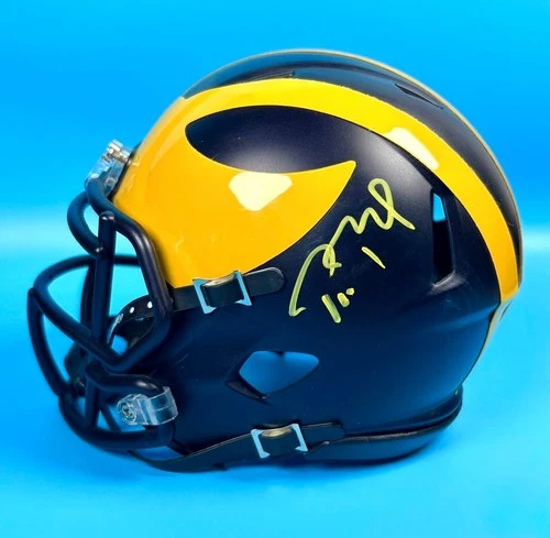 Tom Brady Signed PSA/ DNA Michigan Wolverines New England Patriots Mini Helmet