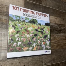 NEW Pooping Puppies 1000 Piece Jigsaw Puzzle 101 Dogs FunWares 