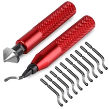 Deburring Tool Countersink Hand Reamer with 10 Extra Blades Kit for Resin Pipes
