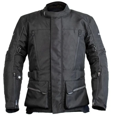 MDM Touren Motorradjacke Wasserdicht mit Thermofutter Protektoren Schwarz - Bild 1 von 4