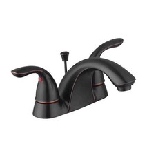 Glacier Bay Builders 4 in. Centerset Double Handle Bathroom Faucet Oil Rubbed Br