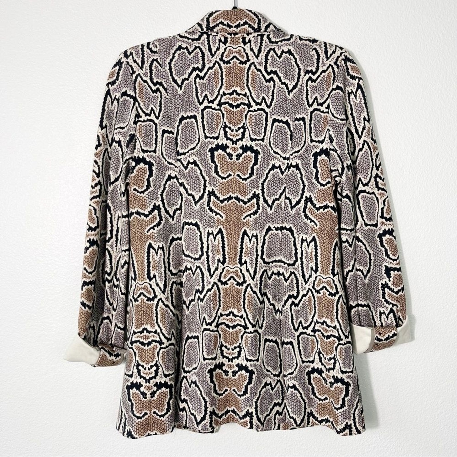 Cabi Python Snake Print Double Breasted Fitted Ja… - image 8