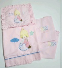 Msj Kids Vintage Style Y2k Angel Early 2000s Crib Flat Sheets Pink Toddler Baby