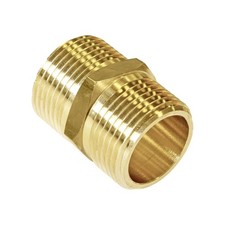 1/4" Brass Threaded Hexagon Nipple - PACK OF 2 - FREE Next-Day Delivery