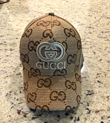 Replica GG Monogram Mesh Back Baseball Cap Beige/Brown Adjustable One Size