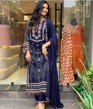 Women New Designer Look Kurti With Pant Dupatta Set .size S To 5XL.