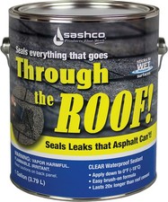 Sashco Through The Roof Gloss Clear Synthetic Rubber Roof Sealant 1 gal