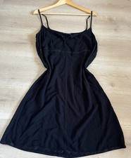 Y2K Vintage Summer Dress Black Sara Woman Black Viscose