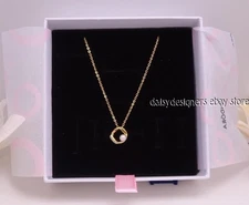 New Pandora Shine Pave Circle Cultured Pearl Necklace 43cm 17.7" w/Box