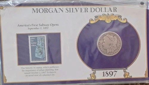 Morgan Silver Dollar $1 1886 & 1897 Silver Uncertified Historic Set