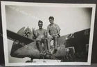 WW2 Egypt -  RAF giving V sign on a Luftwaffe ME 109 Wreak   -photo 9 by 6cm