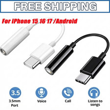 USB-C Type C to 3.5mm AUX Headphone Jack Adapter Lot For iPhone 17 16 /Android..