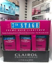 2 BOTTLES Clairol Profesional 7th Stage Creme Hair Lightener 2 oz EACH BOTTLE