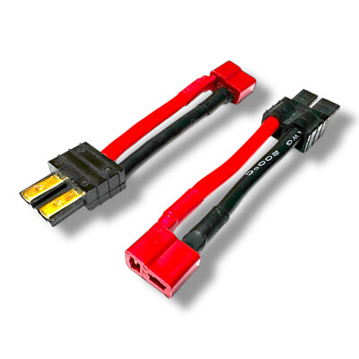   2x Adapter T-Dean Buchse Female auf kompatibel TRX 2Pin Stecker Male 12AWG  