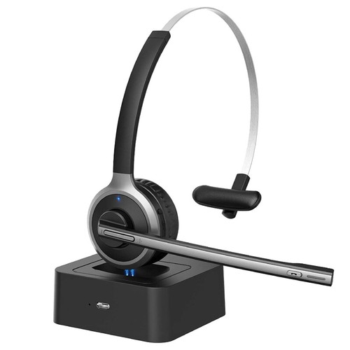 Bluetooth Wireless Headphones Headset Driver Truck Headset Noise Cancelling Mic - Picture 2 of 11