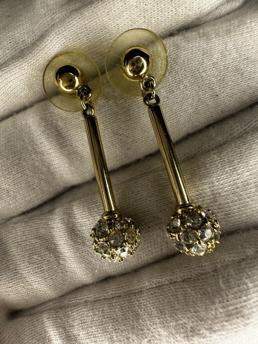 Gold plated cheap ball earrings