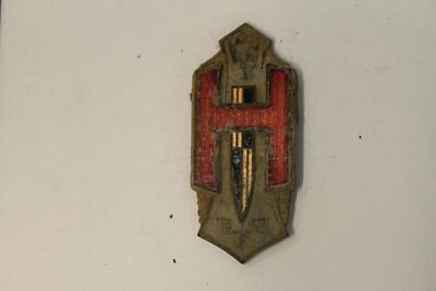 USED OEM 1928-1932 Hupmobile Red H Automobile Hood Radiator Badge Emblem (SC-B)