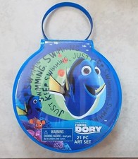 COLLECTIBLE DISNEY PIXAR FINDING DORY 21-PIECE ART CASE WATER COLORS OIL PASTELS