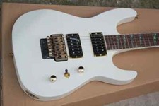 White Electric Guitar with Tremolo Bar,Rosewood Fretboard,Humbucker Pickups