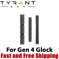 Tyrant Cnc Stainless Steel Trigger Housing Pin Set For Gen 4 Glock - Black