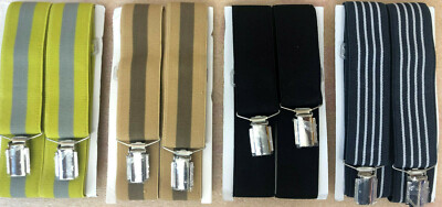 Extra starke Hosenträger 3,5 X 120 cm breit versch. Farben wählen starke Clips
