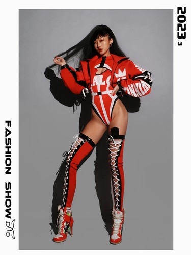 Chaqueta Roja Body Drag Queen Disfraz Adulto Jazz Baile Ropa Fiesta Ropa - Imagen 5 de 16