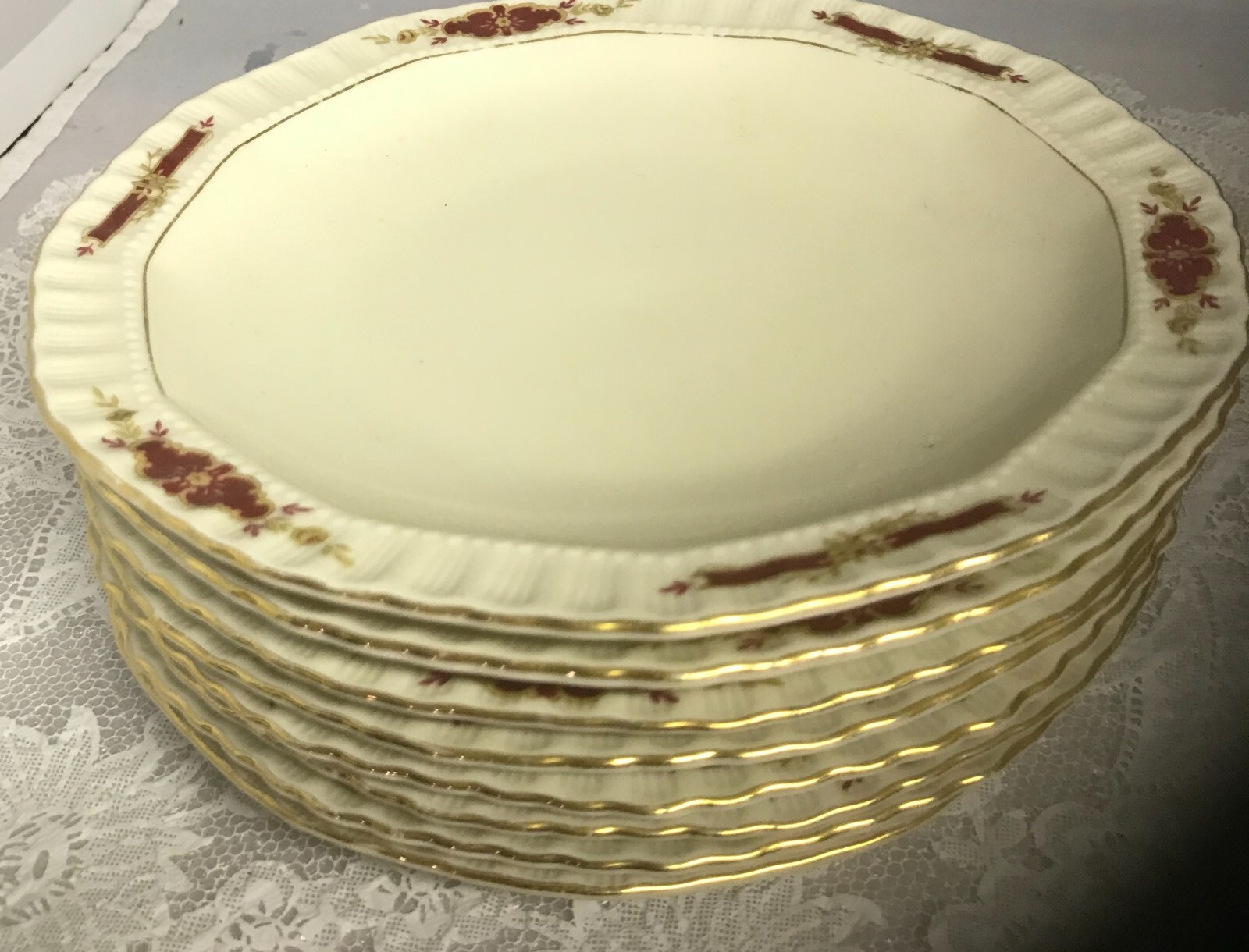 H & C Bohemia Czechoslovakia Coronado Bread Plates - 8 - MINT | eBay