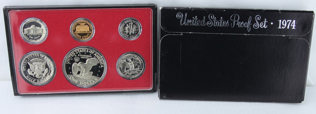 1974 S United States Mint Annual 6 Coin Proof Set with Original