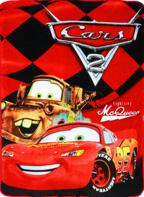 NEW X LARGE MINK SOFT DISNEY CARS MACQUEEN CHILDREN BEDDING KIDS