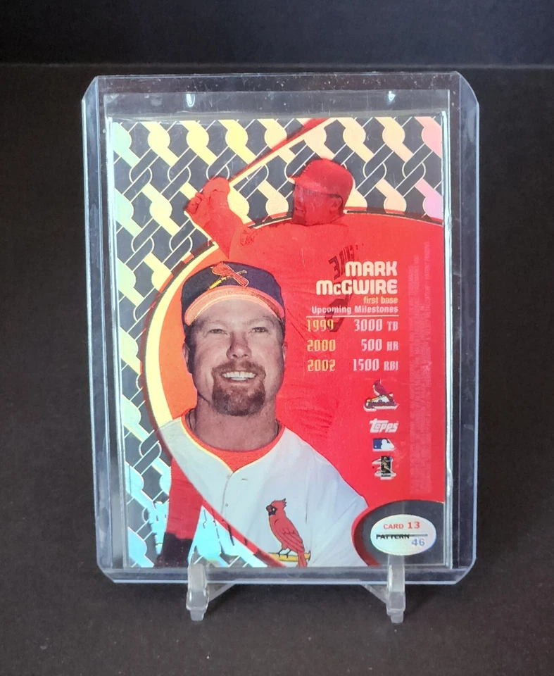 1998 Topps Tek Mark Mcgwire Card 13 Pattern 46  Cardinals - Image 2 of 2