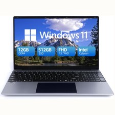 2025 NEW Laptop Computer 15.6' Intel Quad-Core Processors 12GB RAM+512GB SSD