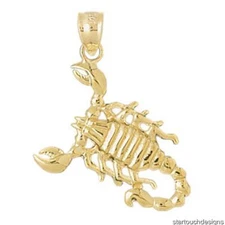 New 14k Gold Scorpion Pendant