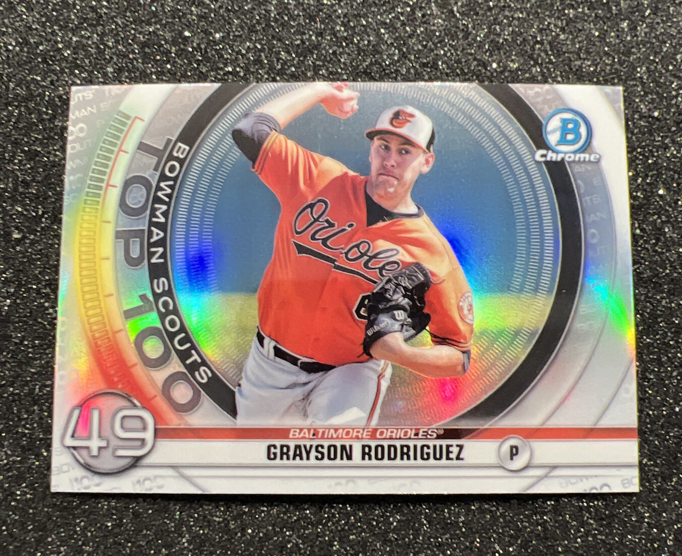 2020 Bowman Chrome Scouts Top 100 Refractor #BTP-49 GRAYSON RODRIGUEZ  Orioles