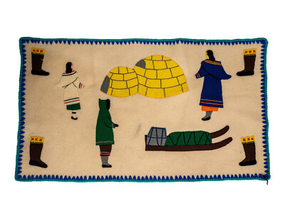 Felt Applique of Inuit Scene (649-G6152) 8UQ4