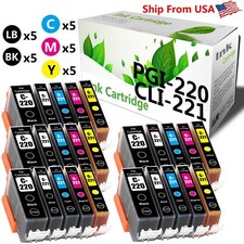 25PK PGI 220 CLI-221 Ink Cartridge for PIXMA iP3600 iP4600 iP4700 MX860 Printer
