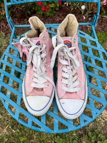 Rare VTG DICKIES Canvas High Top Print 
