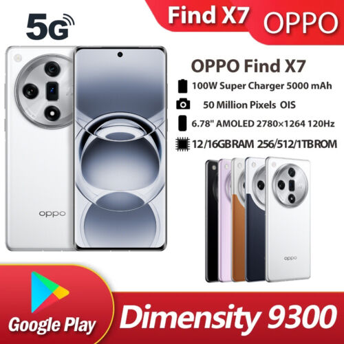OPPO Find X7 5G Phone Dimensity 9300 3D AMOLED 120Hz 64MP Camera 100W 16GB+512GB - 第 1/25 張圖片