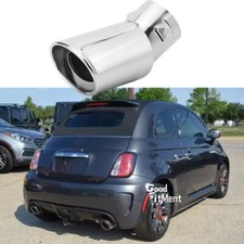 For Fiat 500 C 2009-2023 Car Rear Exhaust Pipe Tail Muffler Tip Chrome Stainless