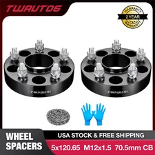 2x 1 inch 5x4.75 Wheel Spacers Hubcentric M12x1.5 Fits Chevy S10 Blazer Corvette